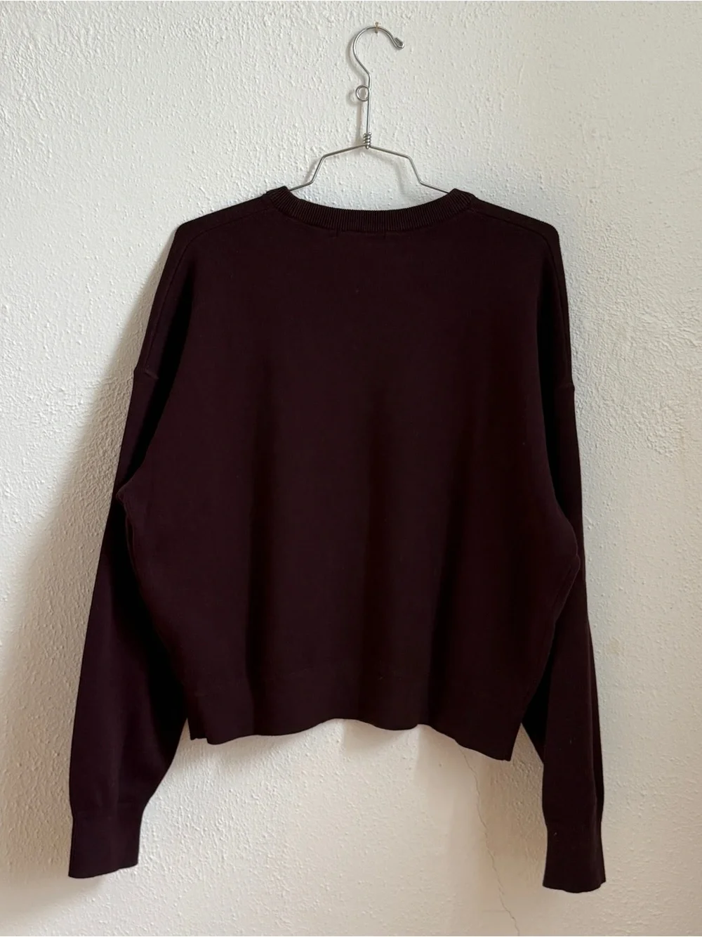 Uniqlo C Cotton Crewneck Sweater - Maroon - Picture 4 of 4